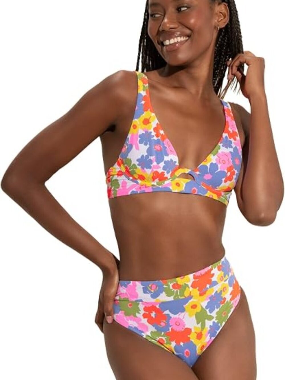 NWT Maaji Simona Floral Underwire Top & Bottom Reversible 2 Piece Set Medium M